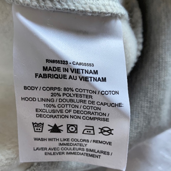 Nike Light Gray Hoodie with Bright Orange Graphic - Picture 8 of 14